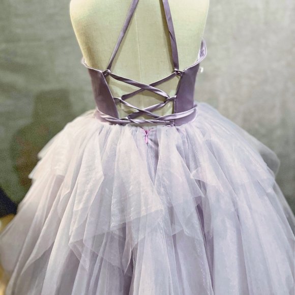 Stunning Brand New Custom Girls Sz 8/9 Lavender Photography Formal Gown - Picture 3 of 3